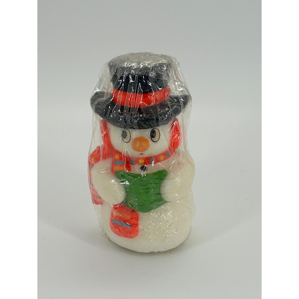 VTG Snowman‎ Candle NOS Sealed Made in Hong Kong Ben Franklin Christmas Decor 5"